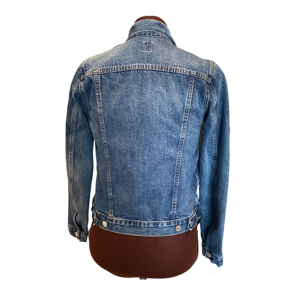 GAP Womens Icon Saddle Blue Denim Long Sleeve Cotton Pockets Jean Jacket Size XS - Picture 5 of 10